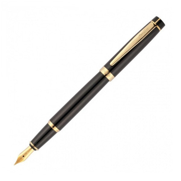 Boxed Scrikss Fountain Pen - Black Gold