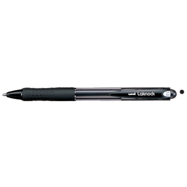 Uni-Ball Ballpoint Pen Laknock Medium 1.0 Mm Mechanical Ball Tip - Black