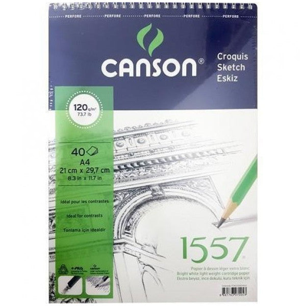 Canson Technical Drawing Notebook Block Top Spiral 40 sheet A4 120 gr