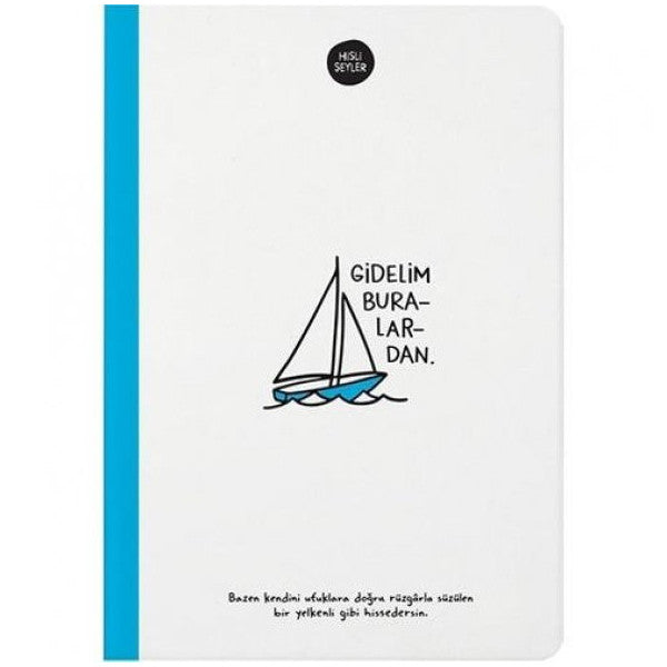 Keskin Color Feeling Things Hard Cover Binding Notebook 14X20 64 Sided. Lined Let's Go From Here