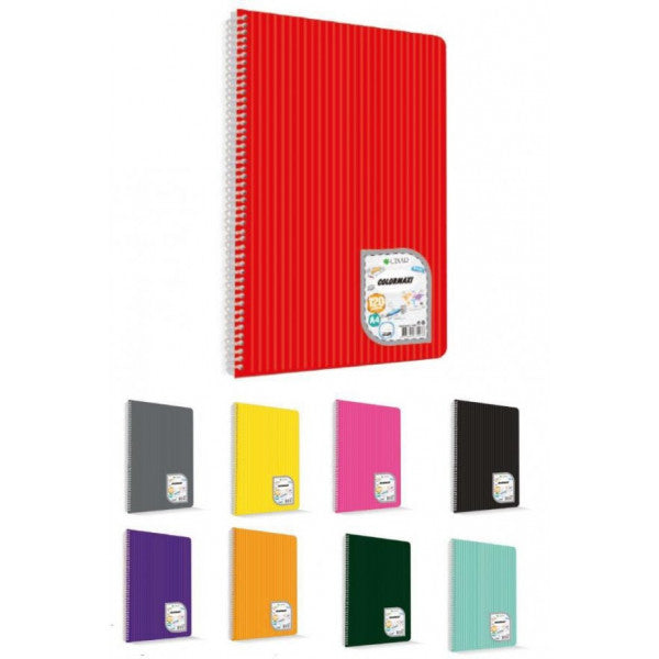 Çınar Colormaxi Spiral Notebook Plastic Cover Lined 96 Yp A4 96/1 73004