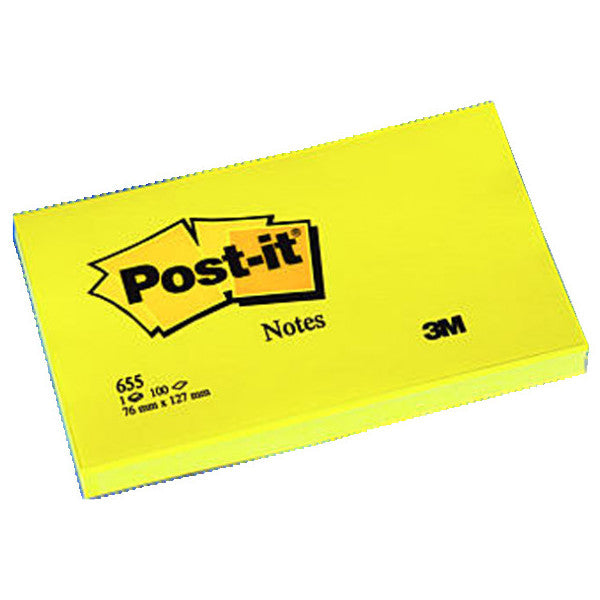 Post-it Sticky Note Paper 100 pages 76X127 Yellow
