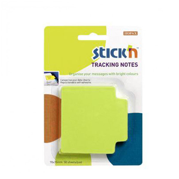 Hopax Sticky Note Paper Tracking 50 YP 70x70 Phosphorescent Green 21480