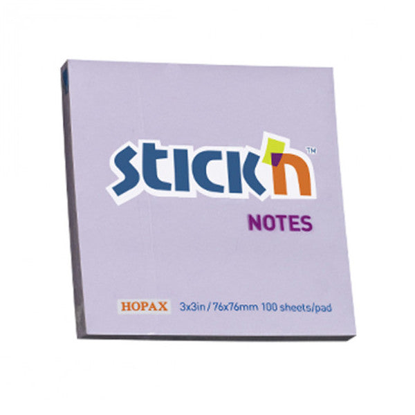 Hopax Stickn Sticky Note Paper 100 pages 76X76 Pastel Lilac