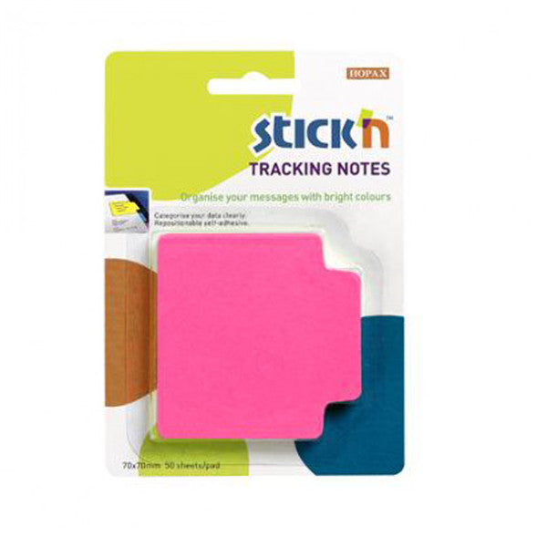 Hopax Sticky Note Paper Tracking 50 YP 70x70 Highlight Pink 21481