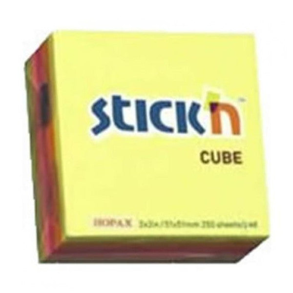 Hopax Stickn Sticky Note Paper 50X50 5 Color Cube Block 250 Yp