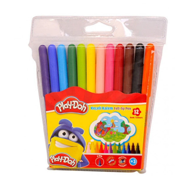 Play-Doh Felt Pen 2 mm. 12 Colors (Pvc) – Turkish Souq