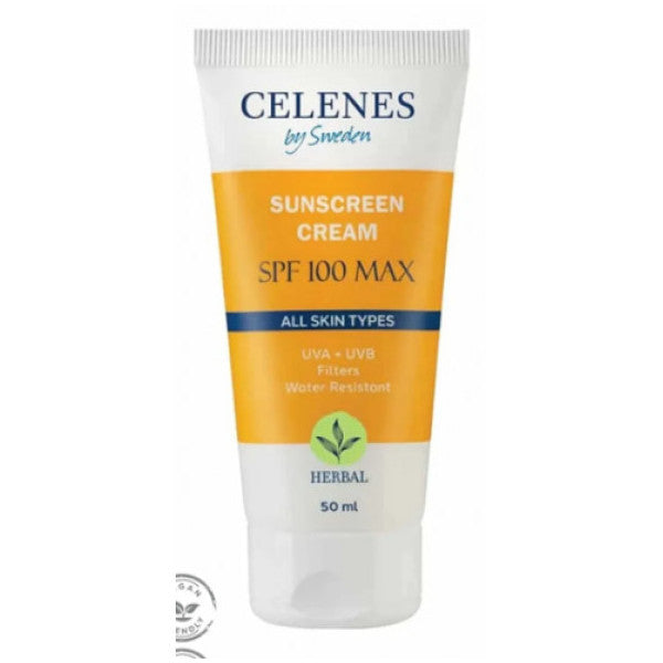 Celenes By Sweden Herbal Sunscreen Cream Natural Spf 100 Max Herbal 50Ml