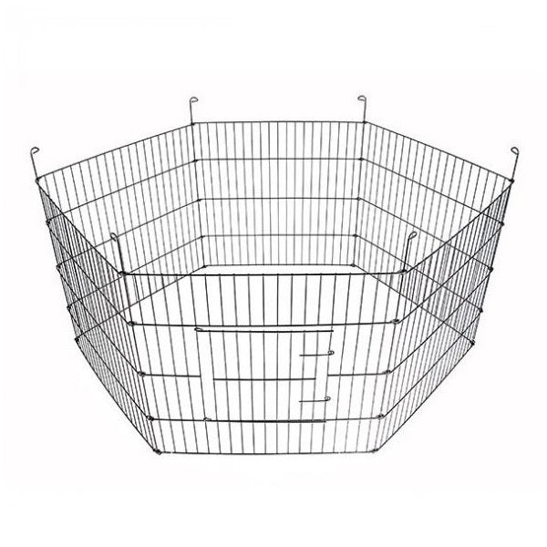 Panel Fence For Small Breed Dogs And Rabbits 61X48Cm 6 Pieces