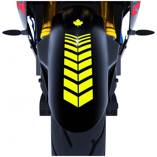 2 Pcs Sport Motorcycle Fender Fluorescent Yellow Helmet Sticker Çınar Extreme