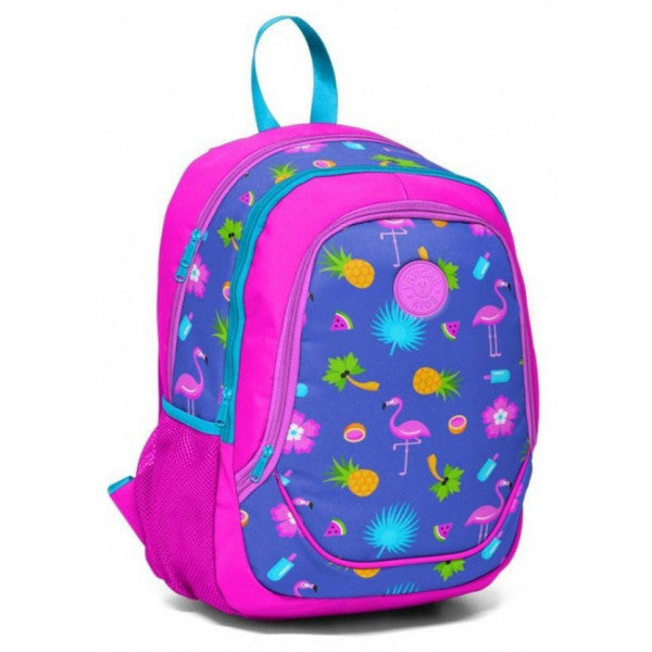 Yaygan Kids Blue-Pink Flamingo Girls Primary School Bag
