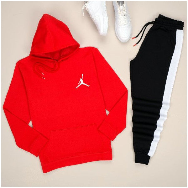 Red Jordan Esh Tracksuit with white sides