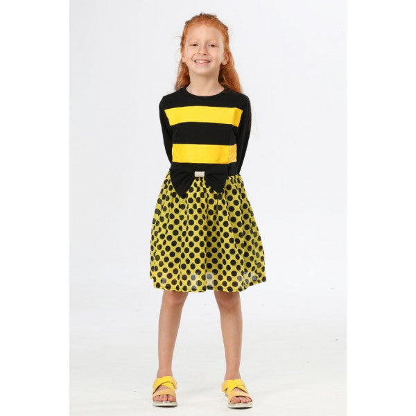LupiaKids Bee Dotted Girl's Dress Lp-21A1-013