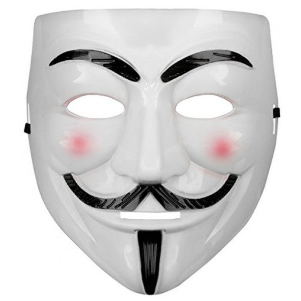 White Color Pink Cheeked Imported V For Vendetta Mask (579)