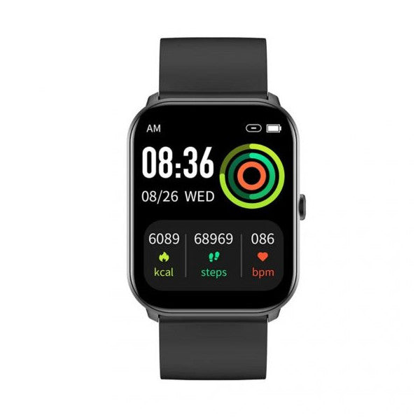 ساعة ذكية Imilab W01 لقياس نبض الأكسجين وتتبع النوم لمدة 15 يومًا، باللون الأسود