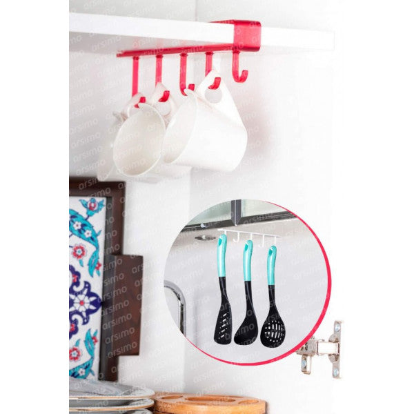 Glass Cup Mug Hanger with 5 Hooks | Portable 5 Hooks Cup Cup Hanger