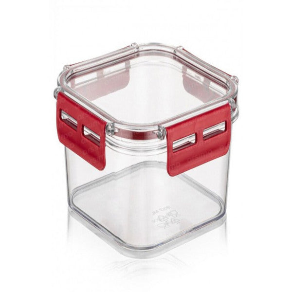 (10 Pieces) Leakproof Seal Clamp Deep Square Acrylic Storage Container 850 Ml | Bpa Free
