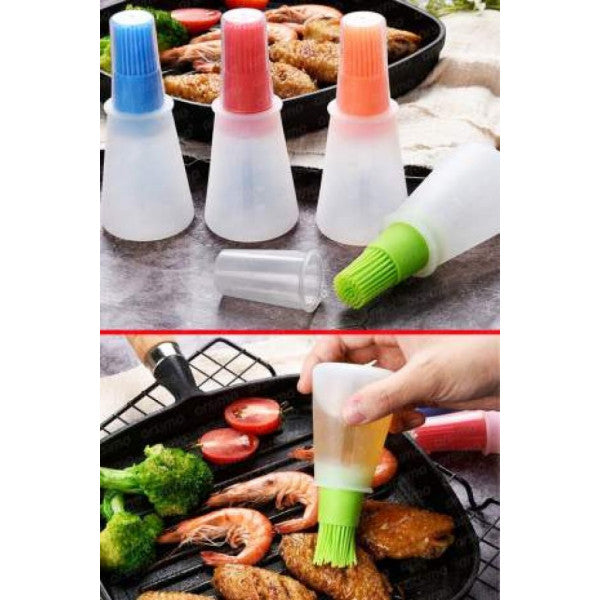 Silicone Portable Oil Sauce Egg Brush with Chamber