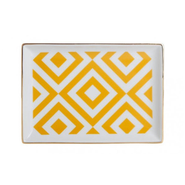 Porland Morocco Pattern Yellow Breakfast Plate 18Cm
