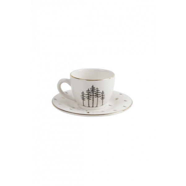 Porland Forest Coffee Cup With Saucer 85Cc