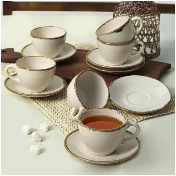 Keramika Straw Kera Tea Set 12 Pieces For 6 People