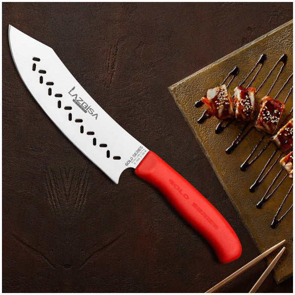 Lazbisa Mutfak Bıçağı Seti Eti Meyve Sebzesi Altın Serisi Kavisli Şef No 2 (K) Şef Bıçağı