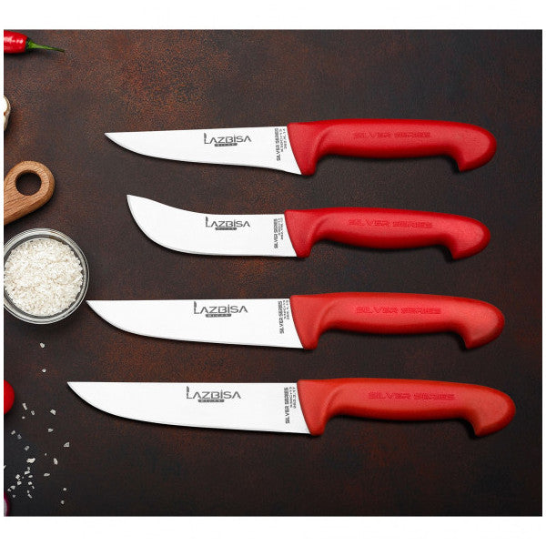 Lazbisa Kitchen Knife Set Meat Bone Bone Scraping Vegetable Bread Knife - Silver Series