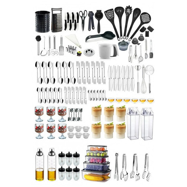 156 Pieces, Fork, Spoon, Knife, Origami Cup, Storage Container, Magnolia Bowl, Sauce Bowl and Snack Bowl for 12 Persons