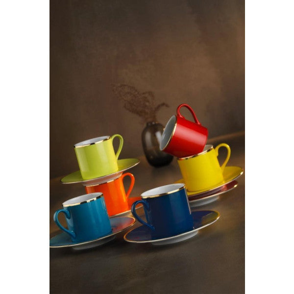 Kütahya Porcelain Dream Colored Coffee Cup Set