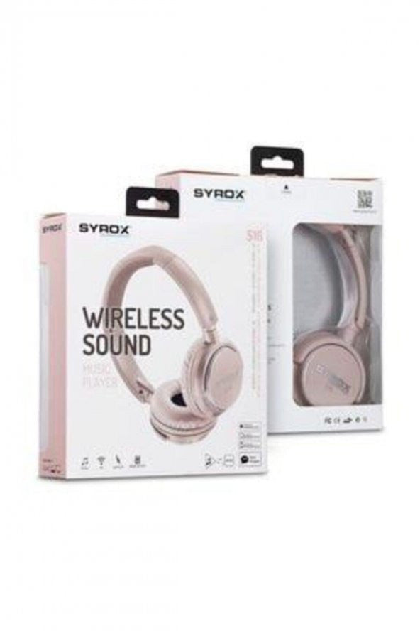 Syrox S16 Wireless Bluetooth On-Ear Headphone Color Pink