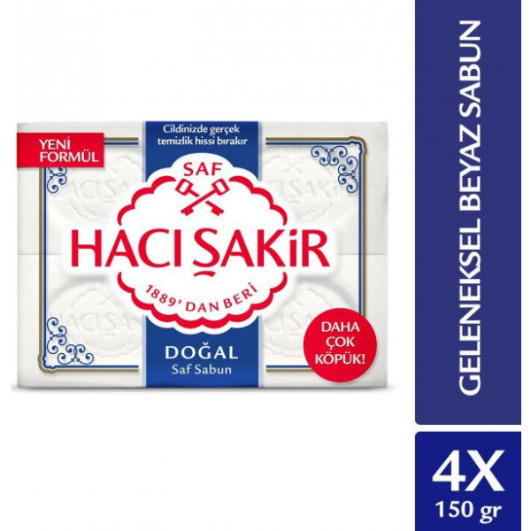 Hacı Şakir Natural Pure 4X150 Gr Soap Bar