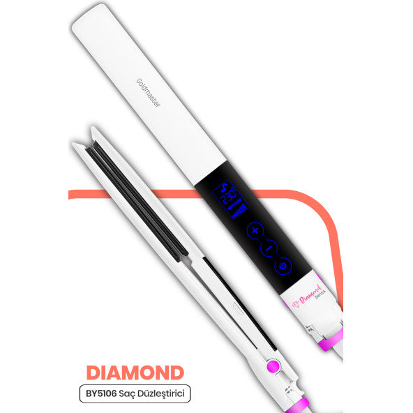Goldmaster Diamond Digital Touch Screen Ceramic Keratin Plate Hair Straightener And Styler