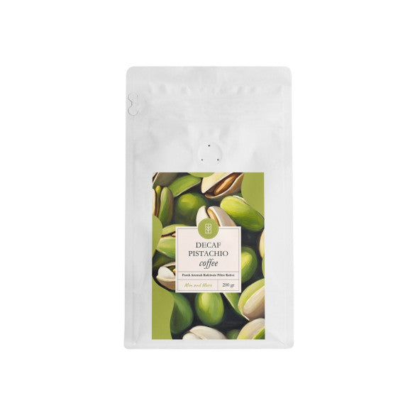 Decaf Pistachio Coffee Decaffeinated Pistachio Flavored Bean Coffee 200 Gr