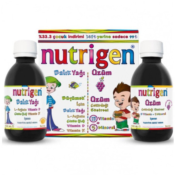 Nutrigen Fish Oil 200 Ml Syrup + Grape Seed Extract 200 Ml Liquid