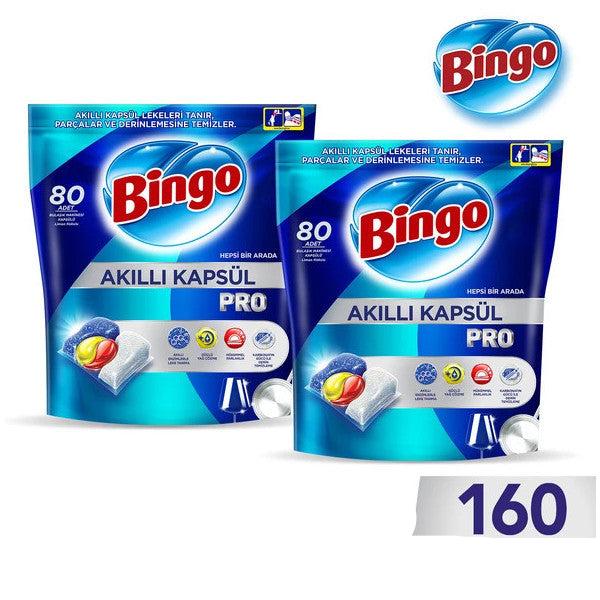 Bingo Smart Capsule Pro Dishwasher Detergent Tablets 160 Pieces