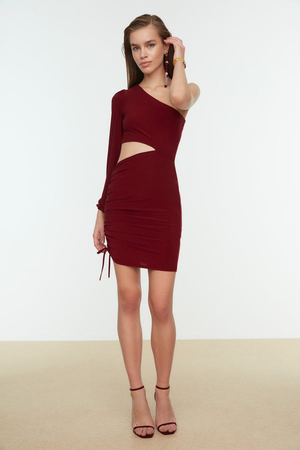 Trendyolmilla Single Sleeve Draped Dress Tprss21El0179