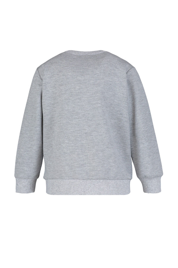 Trendyolkıds Girls Gray Graphic Long Sleeve Regular Fit Sweatshirt