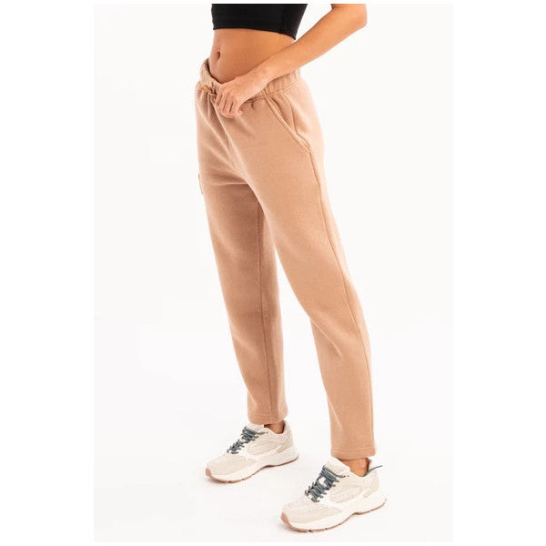 Justever Relaxed Fit Raised Fleece Lined Mink Women's Sweatpants - Echo