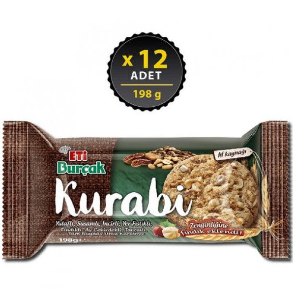 Eti Burçak Cookies With Hazelnuts 198 Gx 12 Pieces