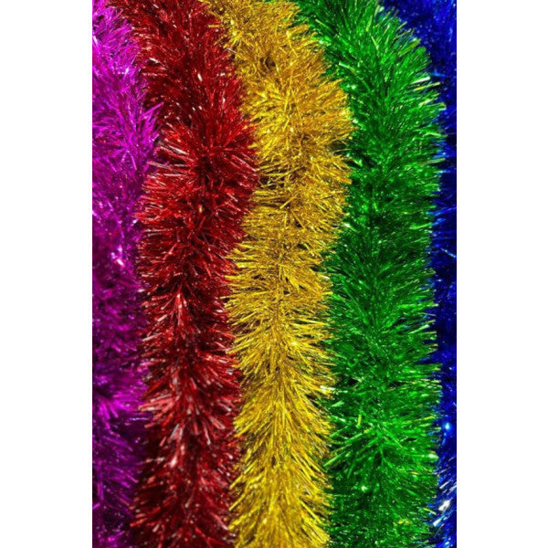 Beysüs Christmas Pine Tree Decoration Glitter 2 Meters Mixed 5 Pieces