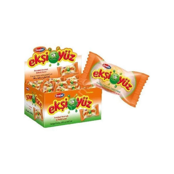 Ekşiyüz Orange Flavored Sugared Gum 100 Pieces