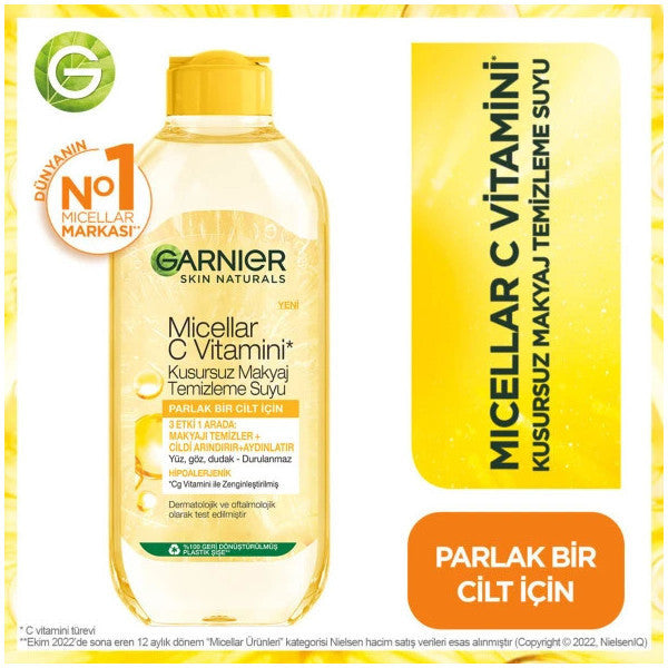 Garnier Micellar Vitamin C Perfect Makeup Cleansing Water 400Ml