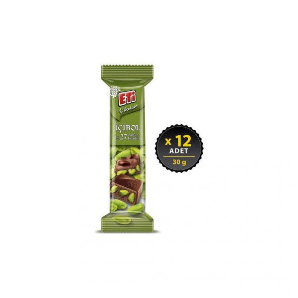 Eti Chocolate 27 Icibol Pistachio 30 G X 12 Pieces