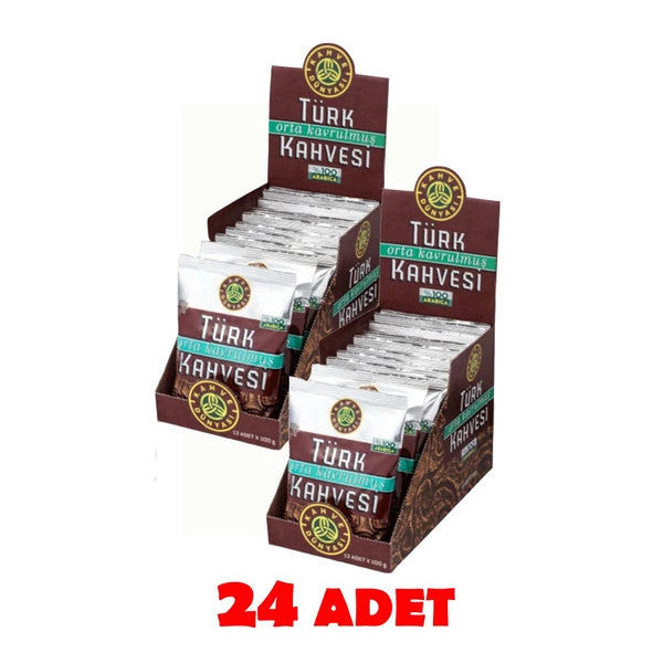 Kahve Dünyası Medium Roast Turkish Coffee 100 Gr 24 Pack