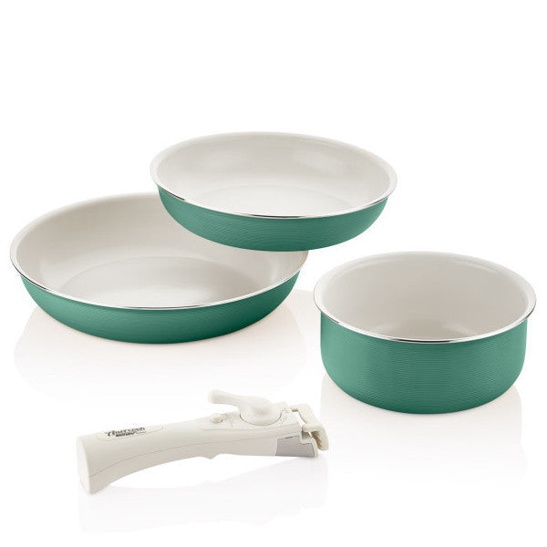 Bondy Amercook 4 Piece Cooking Set Green