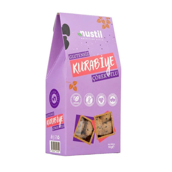 Nustil Gluten Free Black Sesame Cookies 50 G