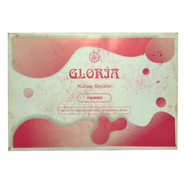 Gloria Pink Color, Cotton, Wool, Nylon, Silk Fabric Dye 10Gr Package