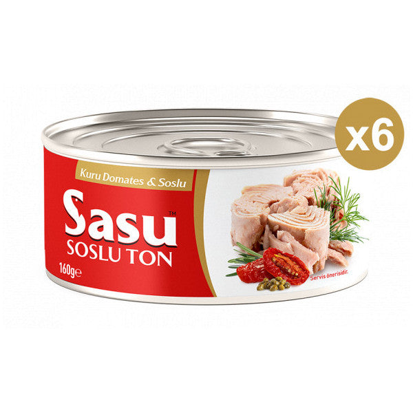 Sasu Tuna With Dried Tomatoes & Sauce 6X160G Whole Slice