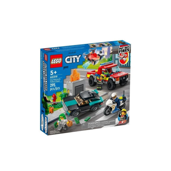 Lego City 60319 Fire Rescue Operation And Police Chase 295 Pieces, Ages +5