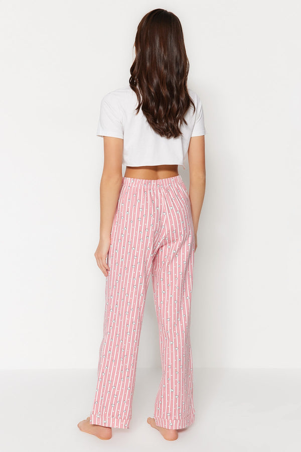 Trendyolmilla Striped Cotton Knitted Pajama Bottoms Thmss23Pj00002